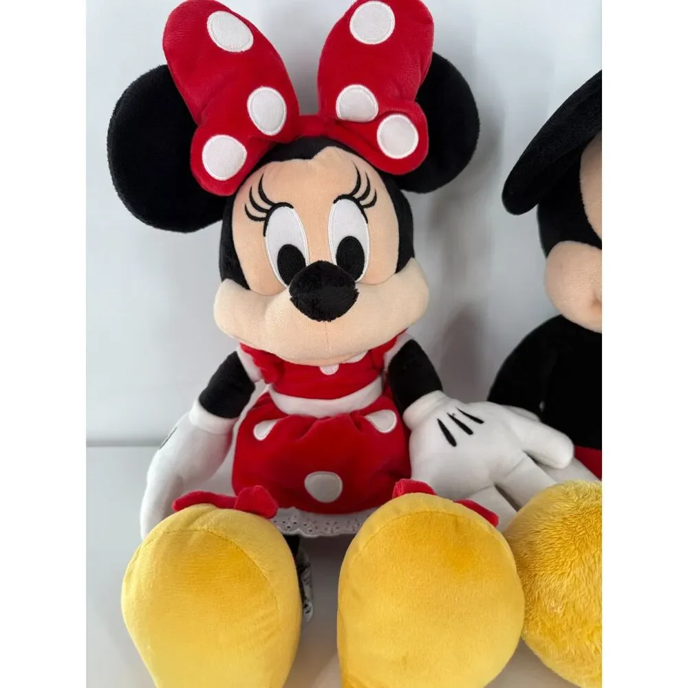 Disney Mickey Minnie Mouse Plush Set 2 Stuffed Toys Disney Store - Picture 2 of 11